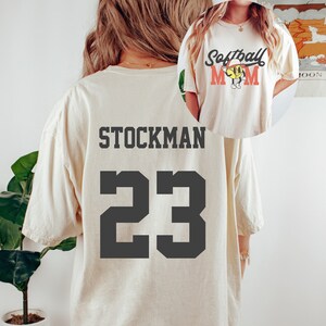 Custom Comfort Colors Tee, Softball Mom, Sports Mom Shirt, Softball Biggest Fan, Parents of Softball, Mothers Day Gift, Mom of Boys, Mama
