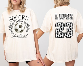 Social Club Soccer Mom Tee, Oversized Comfort Colors Cotton Shirt