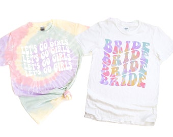 Bride Tribe Retro Graphic Tees: Bachelorette Party Mauve Shirts