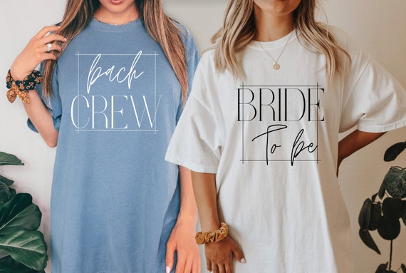 Retro Bachelorette Party Shirt, Bride Crew Comfort Tee (Soft Cotton)