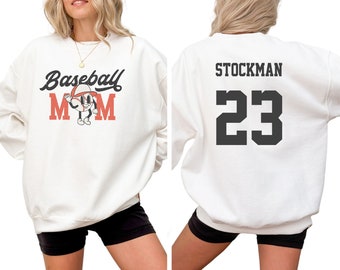 Custom Baseball Mom Crewneck Shirt: Retro Heather Cotton Blend Sportswear