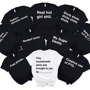 Cartes contre l’humanité Chemises de groupe Bachelorette sur le thème | Bachelorette & Bachelor Party | Bella + Canvas 3001 CVC T-Shirt Unisexe