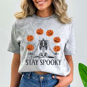 Retro Tie Dye Halloween Comfort Colors Shirt, Stay Spooky, Spooky Club, Vintage Grunge Halloween,Halloween T Shirt, Fall Shirt