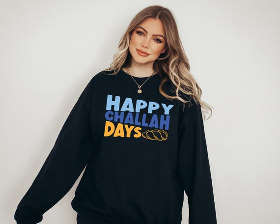 Retro Hanukkah Sweater Happy Hanukkah Holiday Hanukkah Sweater Jewish Saying Happy Challah Days Religious Sweatshirt for Jewish Holiday Etsy Canada