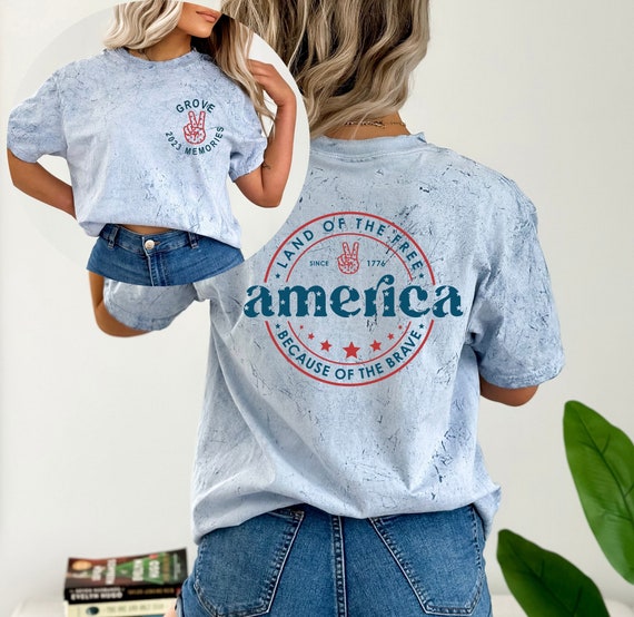 Custom USA Tie Dye Shirt: Retro Freedom Tour Design, Unisex Comfort Colors, Vintage Style | Oversized Fit, July 4th Celebration