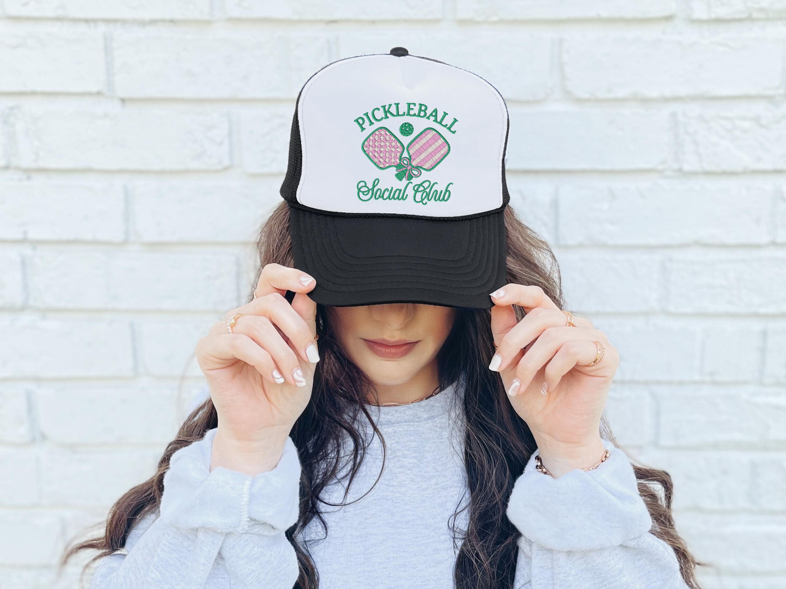 Embroidered Pickleball Baseball Cap Adjustable Back Buckle Sporty Casual Hat 1965 Pickleball Double Paddles Embroidered Hat – Pickle Diva  main image 3