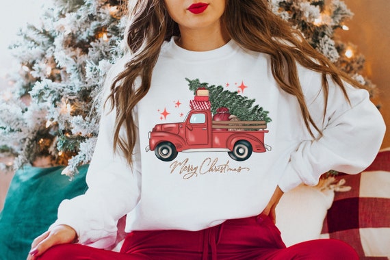 Red Farmhouse Truck Christmas Pajamas Christmas Tree Christmas