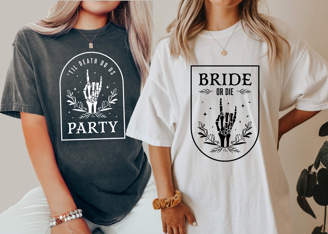 Comfort Colors Tee Bachelorette Party Shirts Bride or Die - Etsy