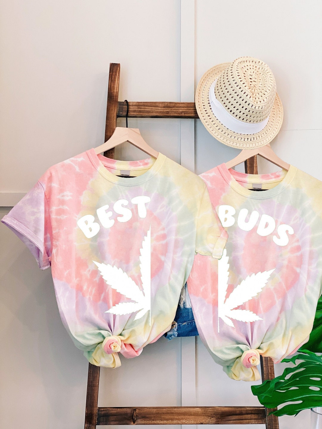Best Buds Marijuana Leaf Unisex Matching Couple Tshirts Weed Pot