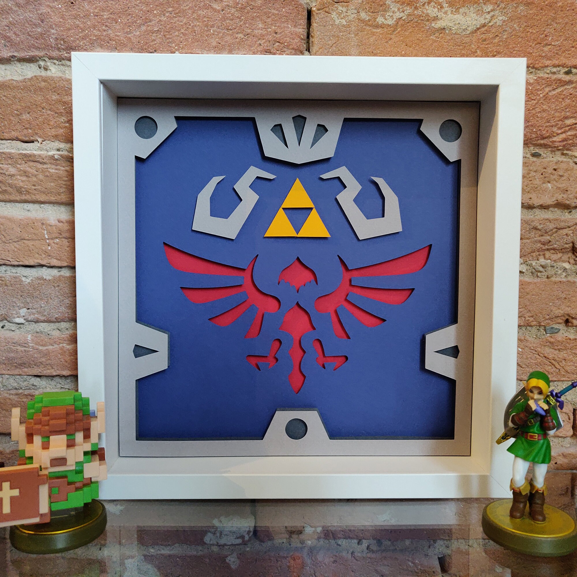 Shadowbox Zelda Hylien Shield 3D Etsy