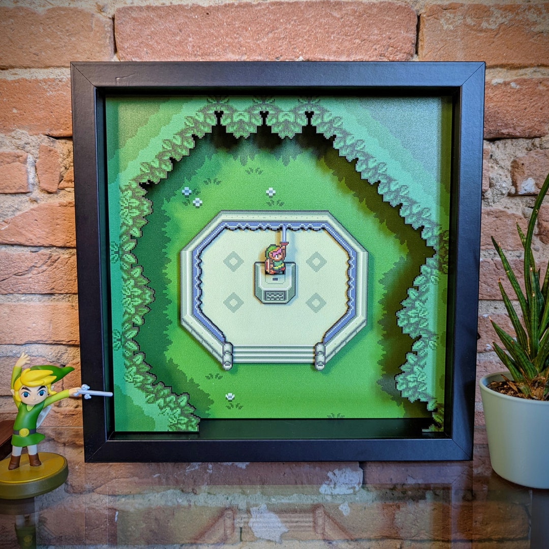 Shadowbox 3D Zelda A Link to the Past SNES Etsy