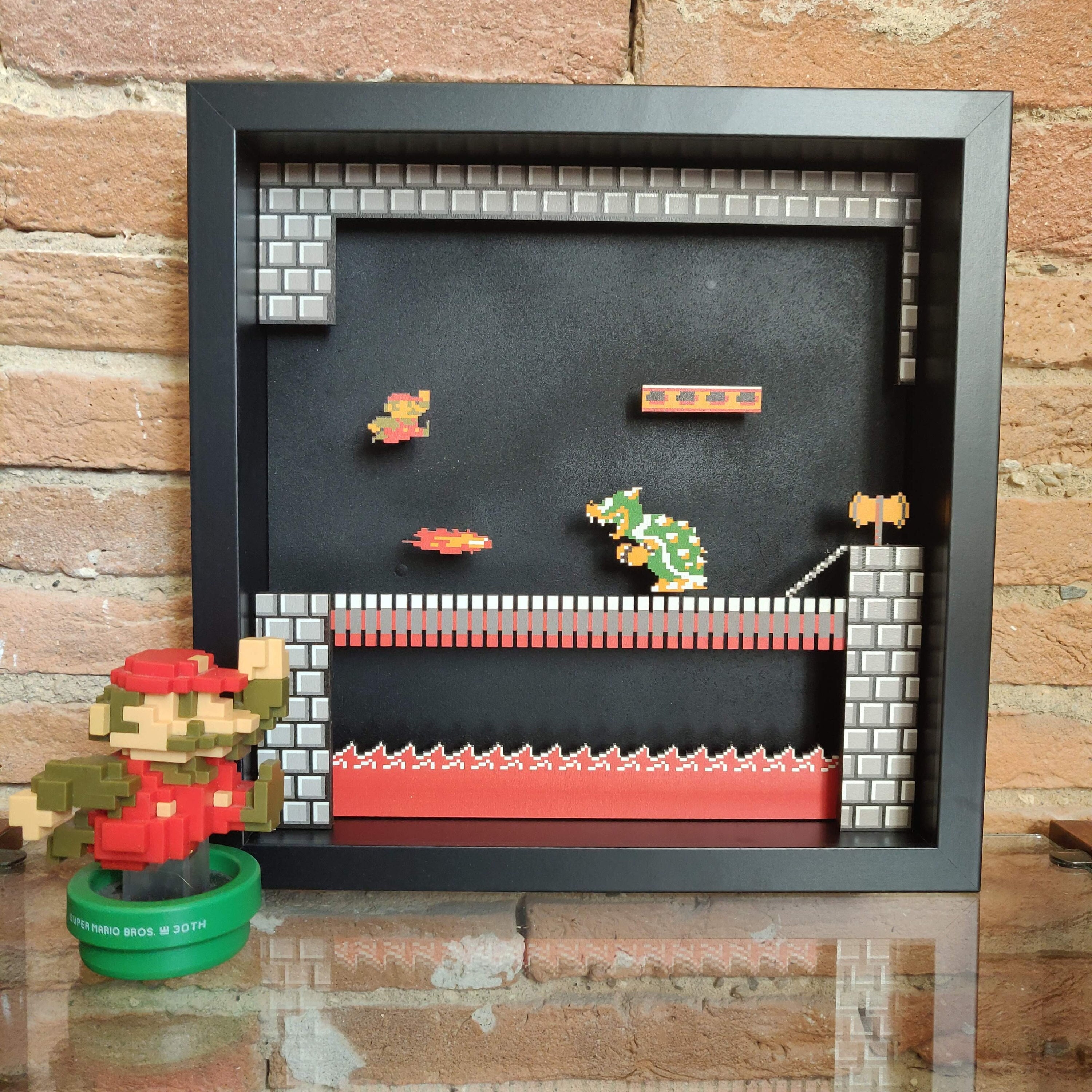 Shadowbox Super Mario Bros | Nes 3D - Vs Bowser