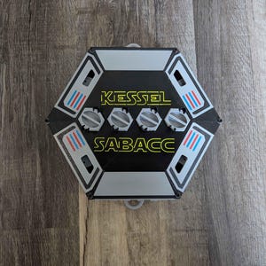 Customizable Kessel Sabacc 3D Printed Game Kit – Choose Deck Colors, Portable Case, Premium Star Wars-Inspired Set with Dice & Tokens