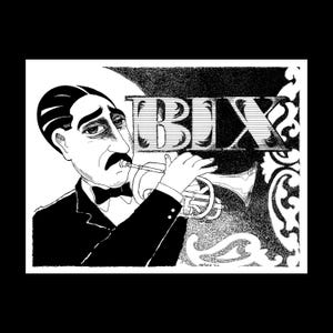 Bix Beiderbecke illustration, limited edition print, hand-signed and numbered