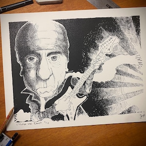 Steven Van Zandt illustration,  limited edition print, hand-signed and numbered