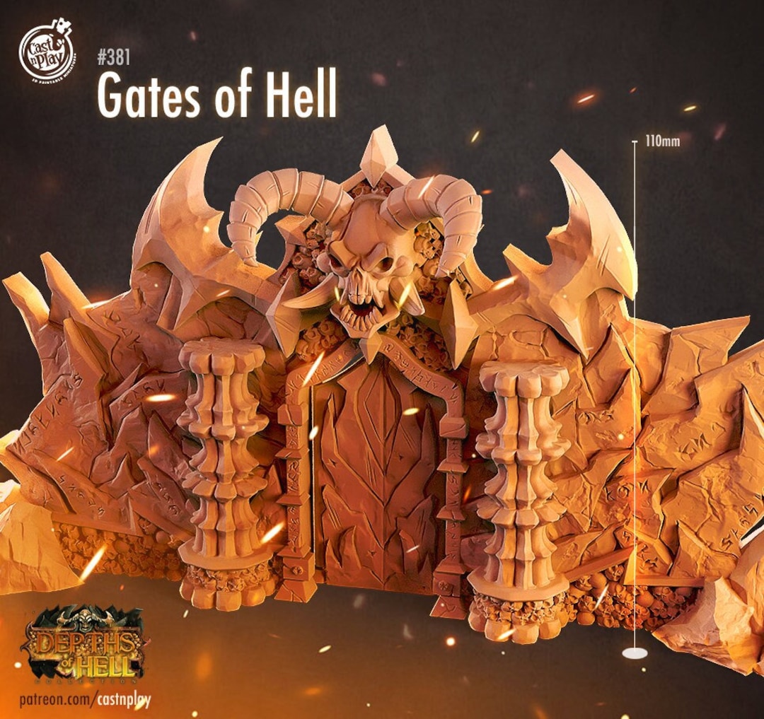 Gates of Hell, Cast N Play Depths of Hell 3D Printed Gaming Miniatures