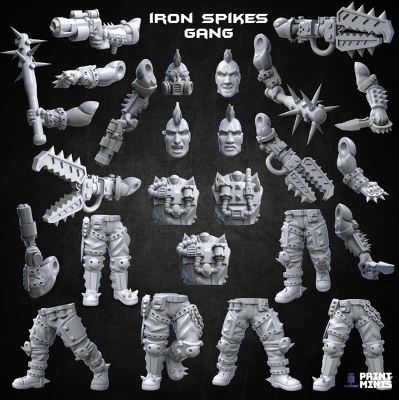 Iron Spikes Gang modular, Print Minis Ironside Docks 3D Printed