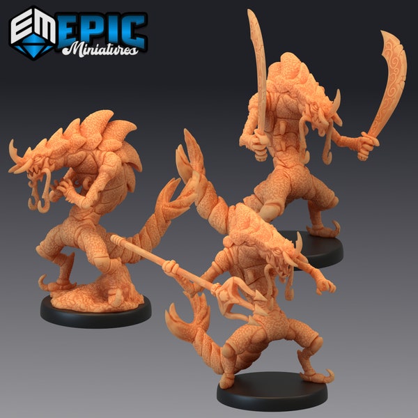 Shrimp Folk, Epic Minis- Underwater Mayhem * 3D Printed Gaming Miniatures