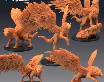 Winged Wolf, Epic Minis- Savage Mountains * 3D Printed Gaming Miniatures