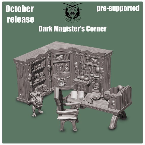 Buy Dark Magister s Corner Tiny Furniture 3D Printed Gaming