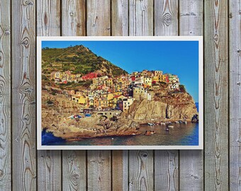 Cinque Terre print, Italië fotografie, instant download, landschap kunst aan de muur, kleurrijke huizen foto, kust print, afdrukbare nautische kunst