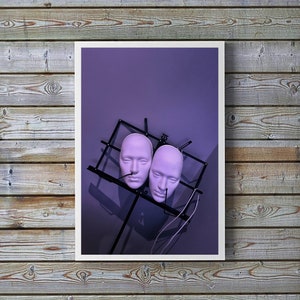 Modern art print,Music wall art,Instant Download,Mask art print,Modern minimal print,Modern contemporary print,Minimalist photography art