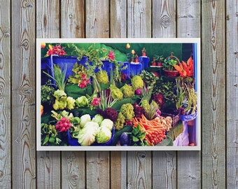Street art print,instant download,street photography,kitchen wall art,edible art print,vagetable wall art,healthy food photo,fine art prints