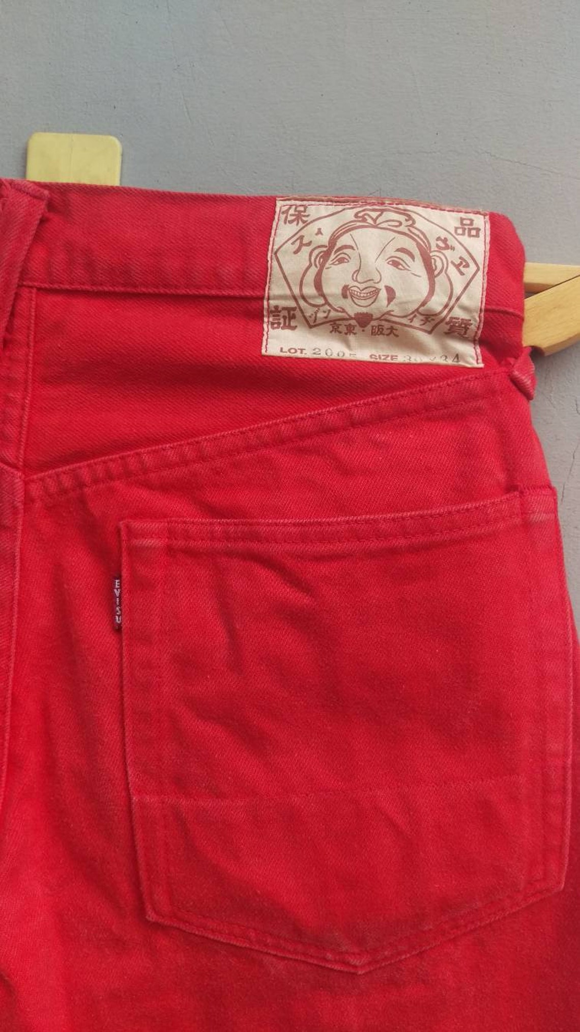 Evisu Jpn Red Denim Jeans - Etsy UK