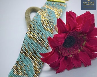 Gold Dust - even count peyote stitch bracelet pattern (not a physical bracelet)