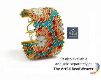 Begonias - even count peyote stitch  bracelet pattern (not a physical bracelet)