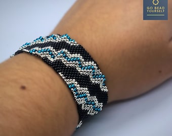 Thunder - odd and even count peyote bracelet pattern (no physical bracelet)