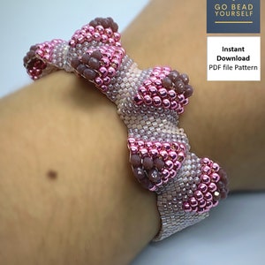 Volanger - mönster för armband med peyotesömmar och jämn räkning (inte ett fysiskt armband)