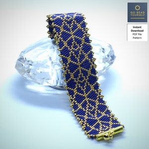 Tangled - odd count peyote stitch bracelet pattern (not a physical bracelet)