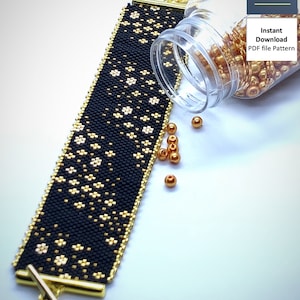 Sparkles - even count peyote stitch bracelet pattern (not a physical bracelet)