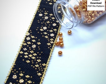 Sparkles - even count peyote stitch bracelet pattern (not a physical bracelet)