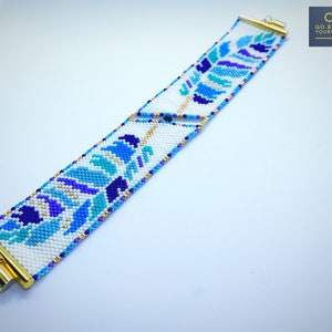 Feathers - odd count peyote bracelet patterns (no physical bracelet)