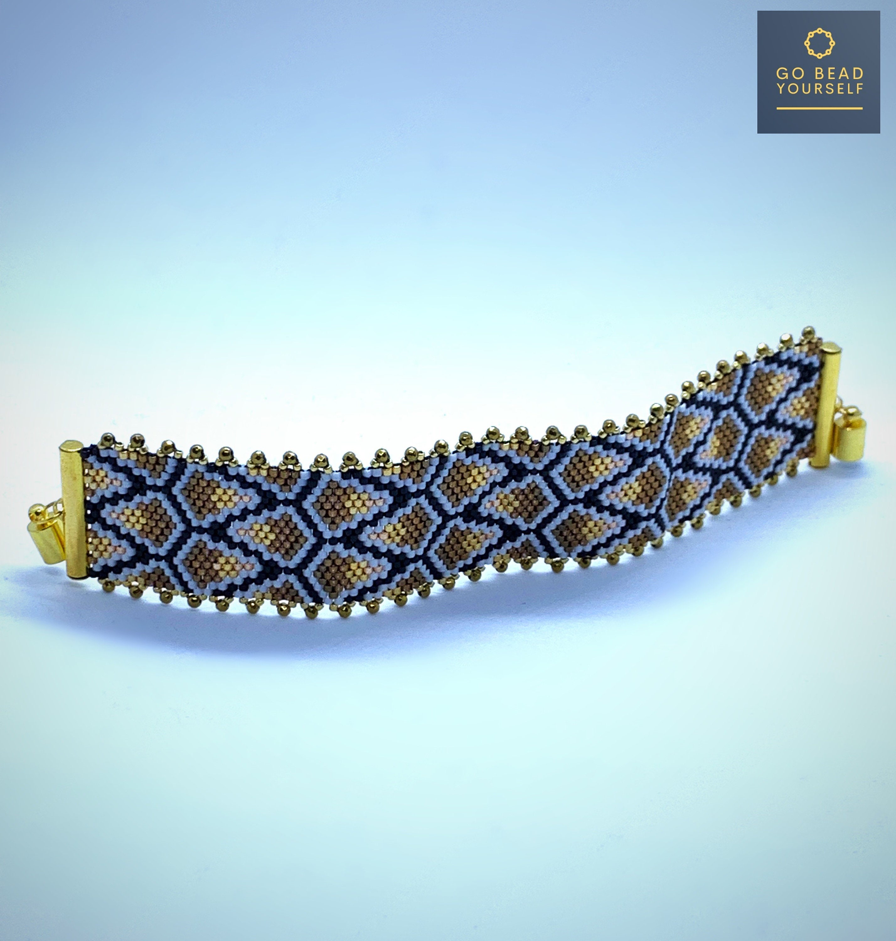 Geometric Snake Odd Count Peyote Stitch Bracelet Pattern no - Etsy