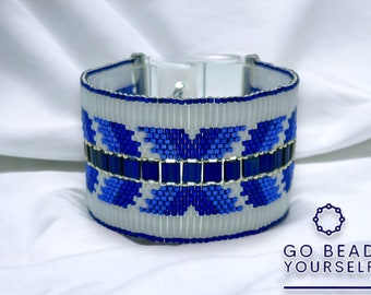 Santorini - even count peyote stitch bracelet pattern (not a physical bracelet)