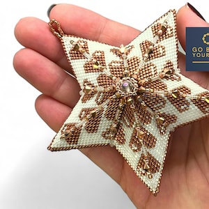 Mon Amour - 3D peyote stitch star (not a physical object)