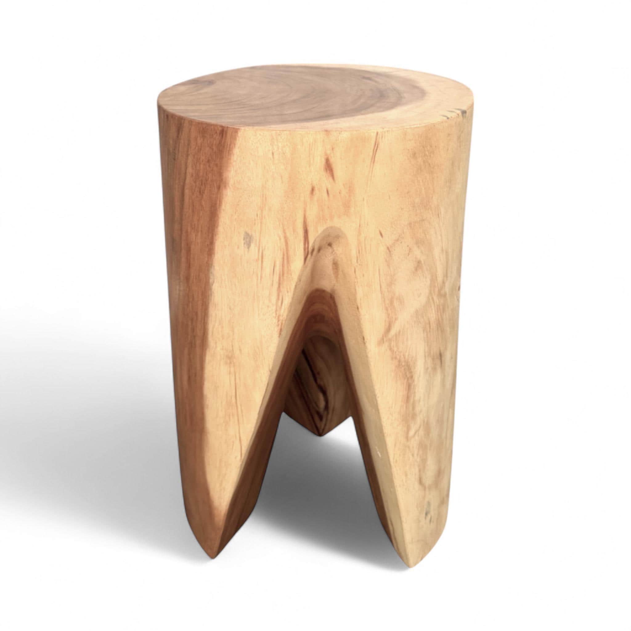 Mesa Auxiliar/taburete De Madera Flotante - 45x30x30 Cm, Diseño único, Macizo, Estilo Rústico, Hecho A Mano