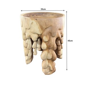 Samanholz rundhocker holz 45x235x35 natur beistelltisch möbel blumenhocker massiv zdjęcie 7