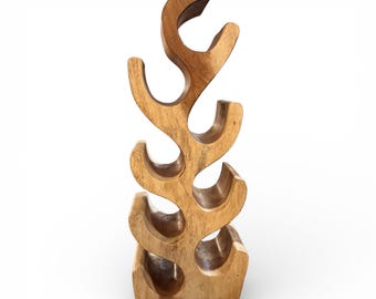 Portabottiglie FaHome B-Stock!!! Portabottiglie indipendente in legno massello (50/70/100x27x18), portabottiglie in legno massello