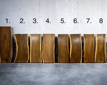 Massivholz Esstisch Natur Baumkante - Holz Tisch Massiv Suarholz Einzelstücke Tischplatte