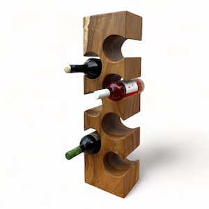 Fahome casier à vin en bois massif 50/70/100x27x18 porte-bouteille sur pied porte-bouteille en bois massif image 3