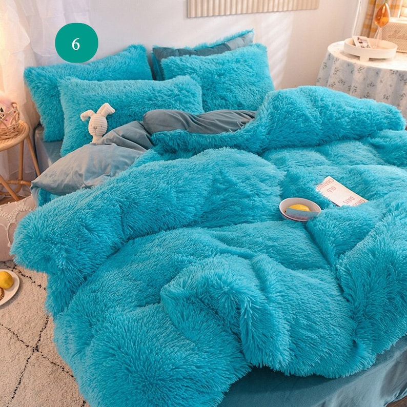 Luxurious Sheets Mink Velvet Duvet Cover Queen Etsy