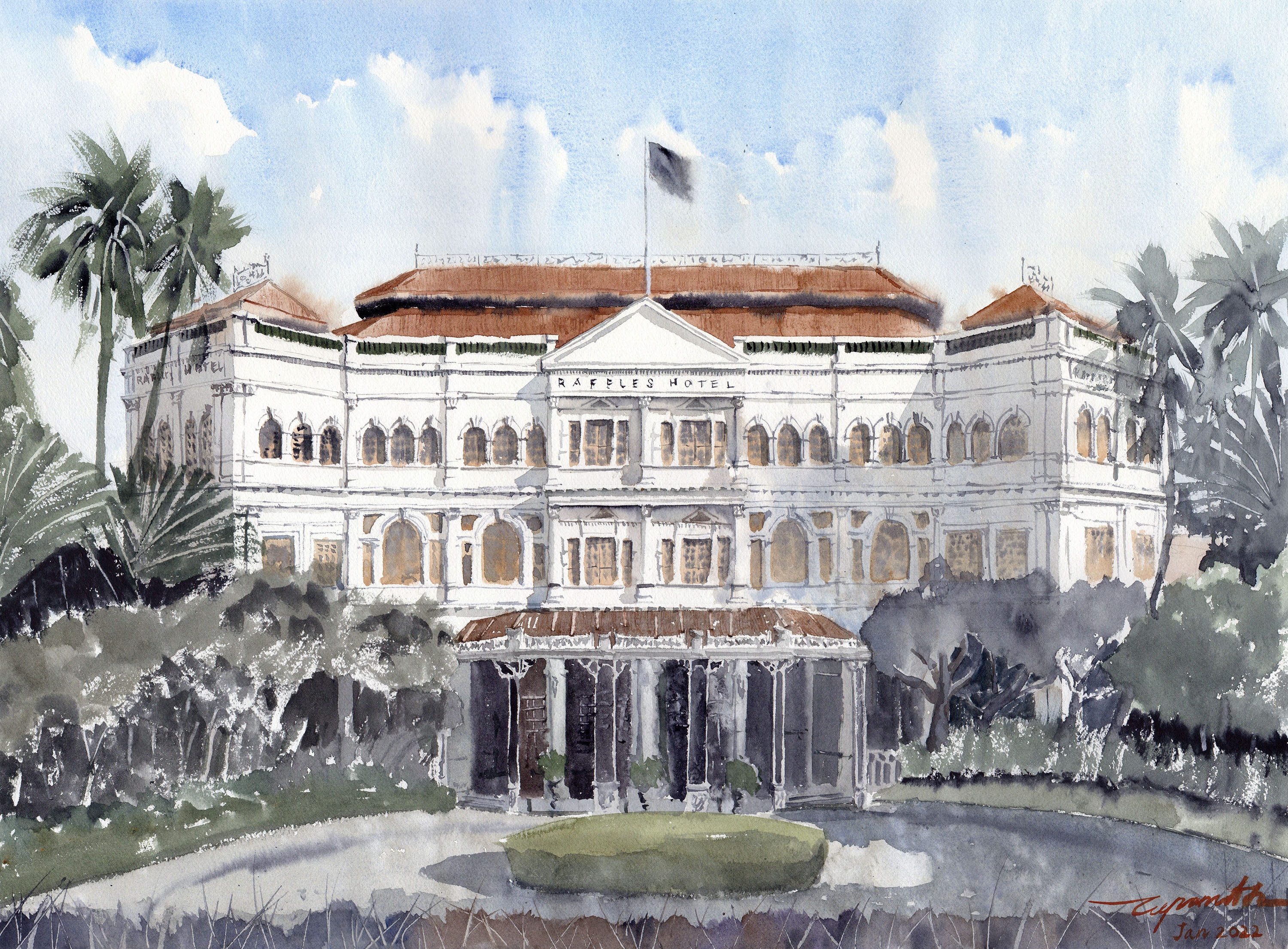 Raffles hotel - Etsy 日本