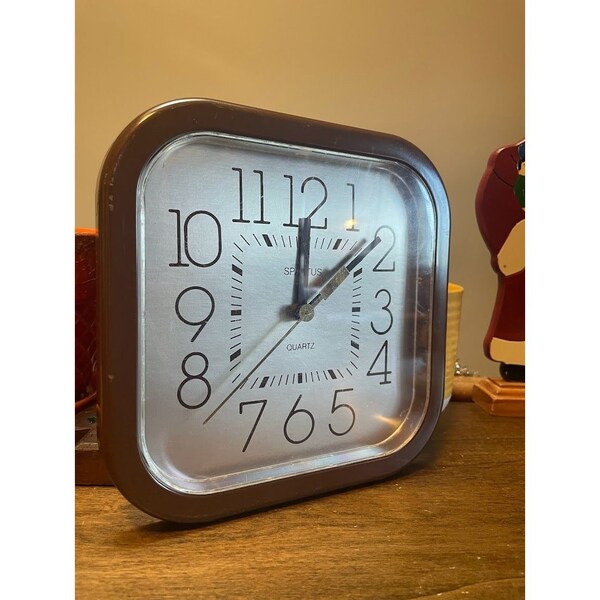 Square Wall Clock Etsy