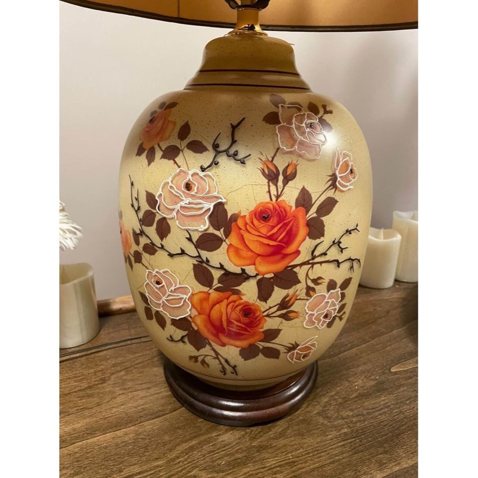 Vintage Ceramic Ginger Jar Lamp PairFloralMidcentury w/ Etsy