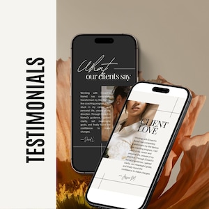 Testimonial Canva Templates for Instagram — Client Review Social Media Templates: 60 Editable Stories. Coaches & Course Creators Marketing