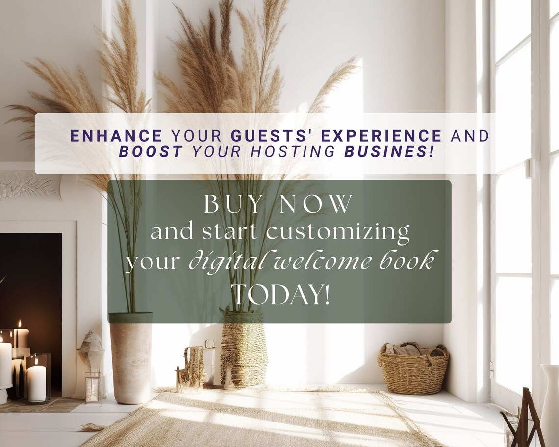 Vacation Rental Welcome Book Template. Airbnb Guest Guide. Digital ...